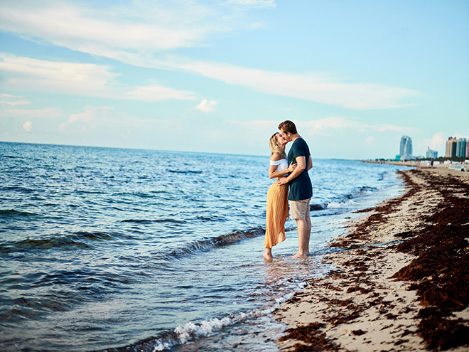 summer engagement shoot, miami, civic photos, houston photographer, miami beach, beach engagement shoot