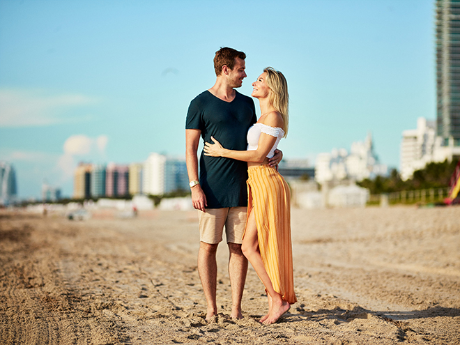 summer engagement shoot, miami, civic photos, houston photographer, miami beach, beach engagement shoot