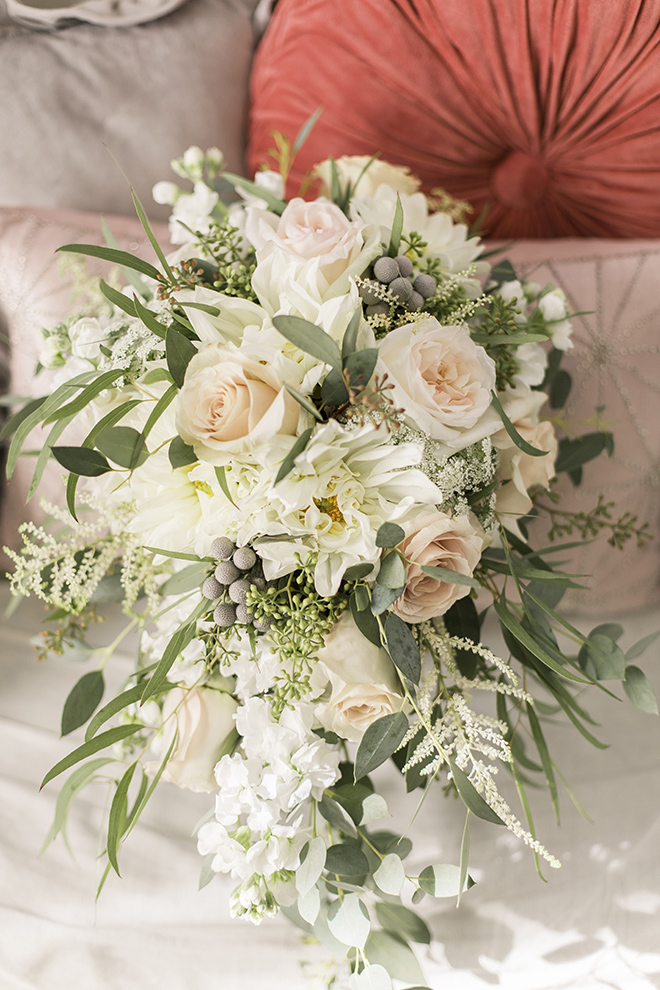 vintage haute flowers wedding blush ivory greenery eucalyptus bouquet houston florist