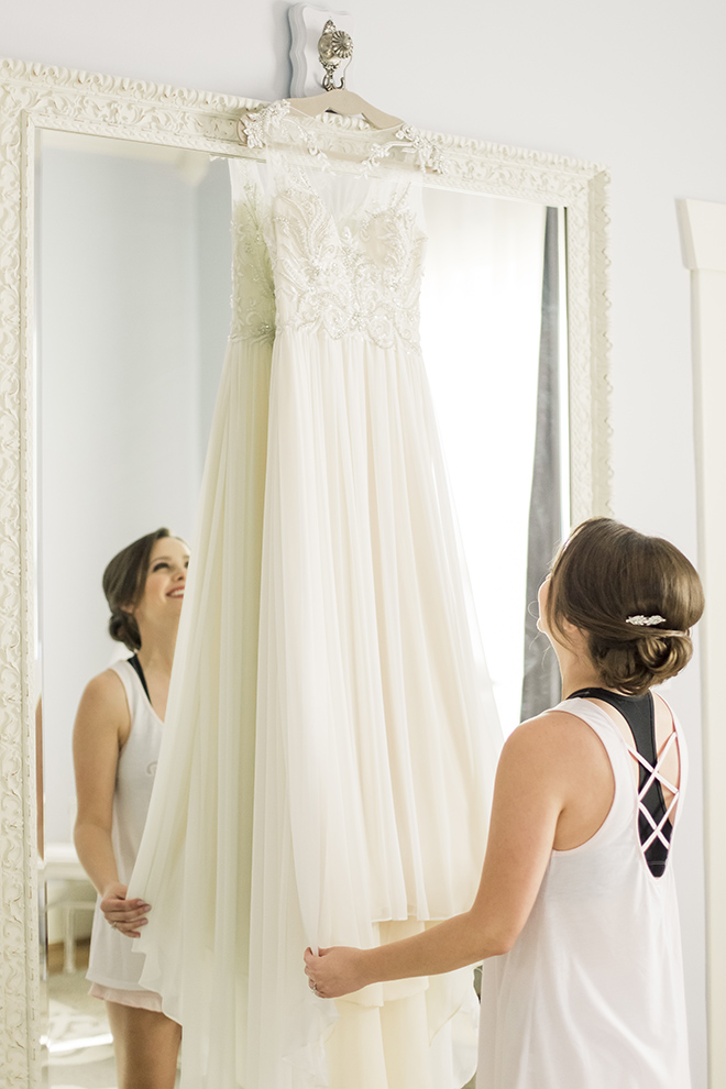 butler's courtyard league city bridal suite gown bride portrait getting ready