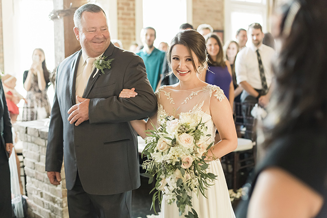 haute flowers league city florist hand tied bouquet blush ivory roses eucalyptus Butler's Courtyard wedding