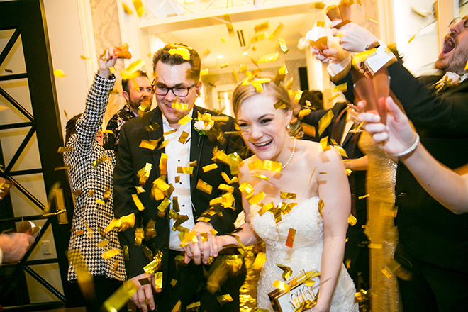 california texas wedding, wedding photography, couple exit, confetti shower, bride and groom