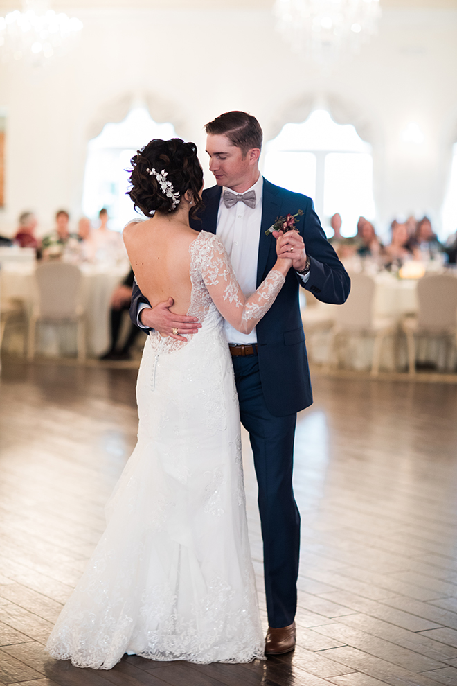 ashton gardens wedding, winter wedding, first dance, wedding reception, dance floor