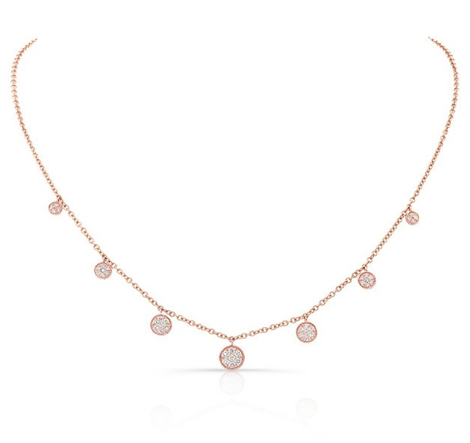 modern rose gold diamond wedding jewelry necklace houston bridal shower looks