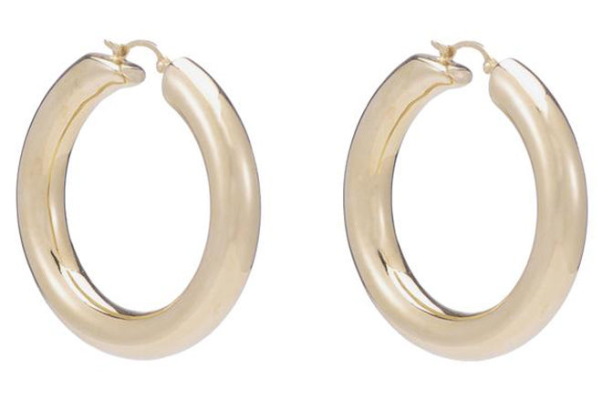 quality gold hoop earrings ariel gordon jewelry designer bridal shower looks