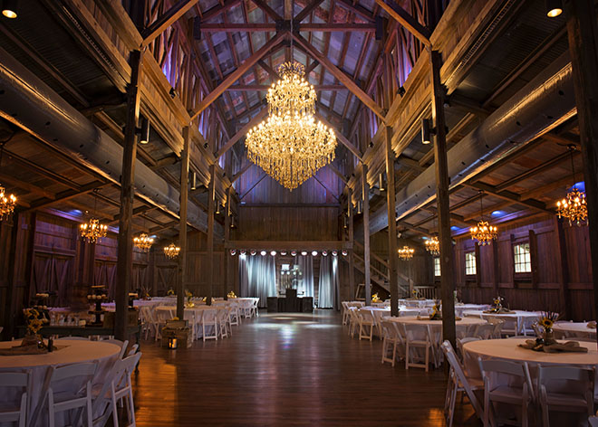 Texas Barn Weddings - Eagle Dancer Ranch - rustic chic hill country weddings - chandelier