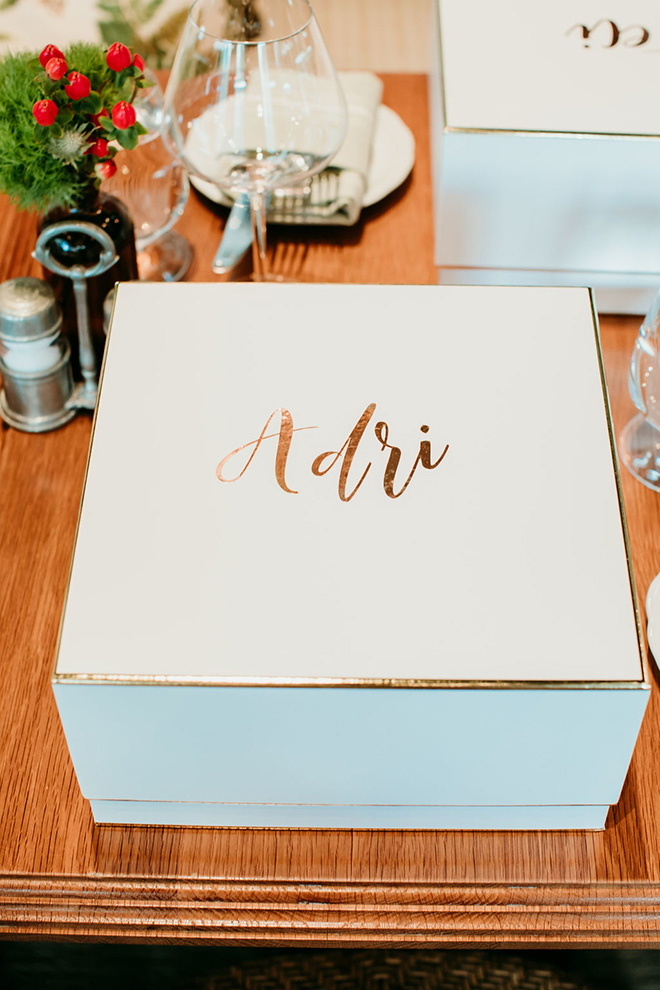 custom vinyl decal - personalized gift box