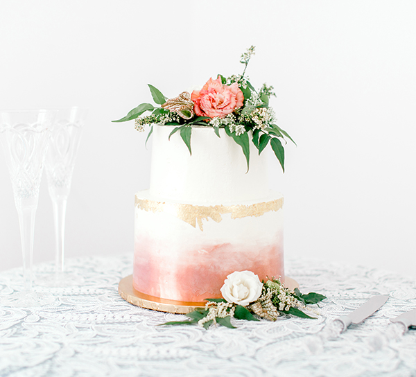 small sweet bridal shower wedding cake