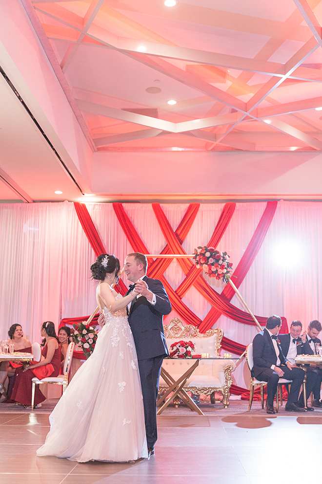 romantic valentine's day wedding westin houston medical center first dance