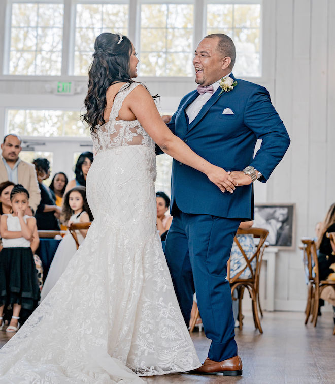 dusty rose, navy, blue, diy wedding, wedding photography, j. ernest media, first dance