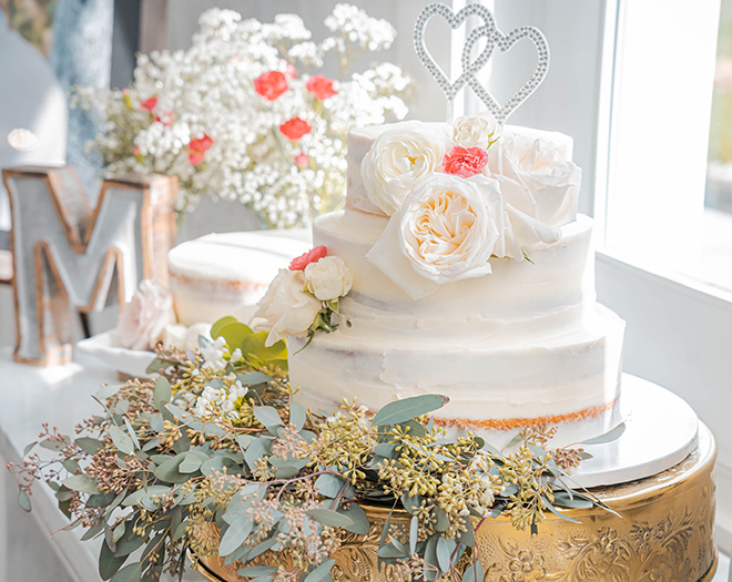 dusty rose, navy, blue, diy wedding, wedding photography, j. ernest media, wedding cake, diy