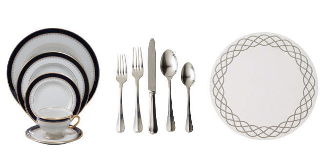 registry, gifts, wedding, dining room, table setting, linens, table, flatware, sets