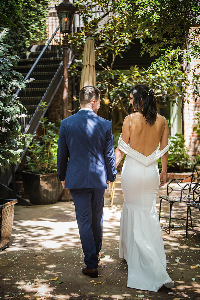 wedding photography, houston, blanca duran, bride, groom, brennan's of houston, courtyard