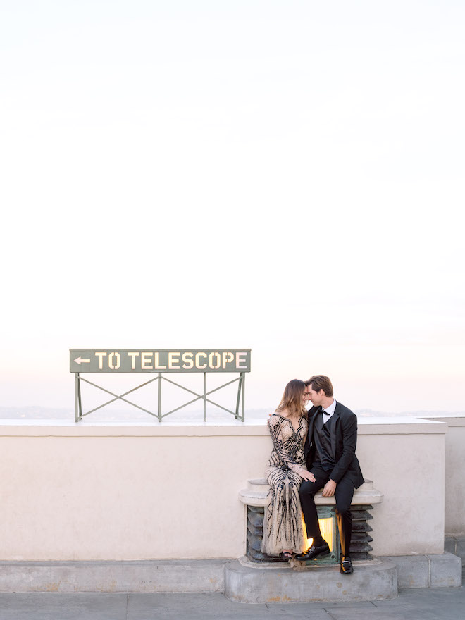 engagement editorial, Hollywood, California, engagement photography, wedding photographer, Stephania Campos, Griffith Observatory