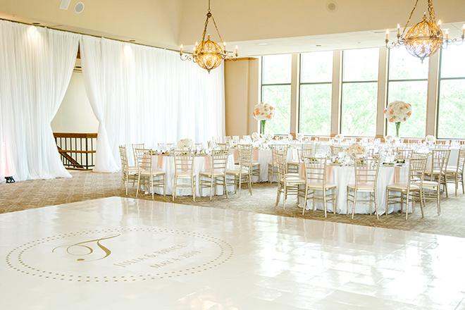 northgate country club, wedding venue, classic wedding, reception decor, white linens, EB inc, custom dance floor