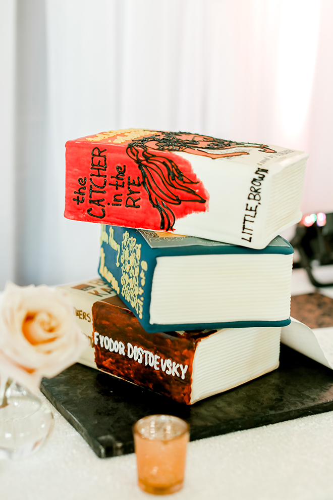 groom's cake, books, sculpted cake