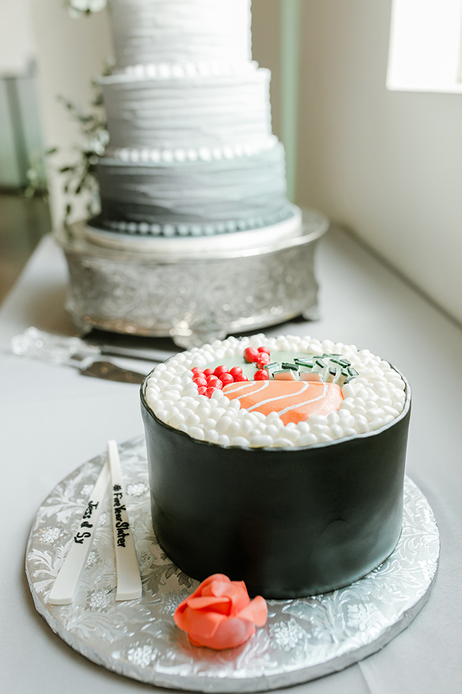 groom's cake, sushi, sculpted cakes, unique, food lover