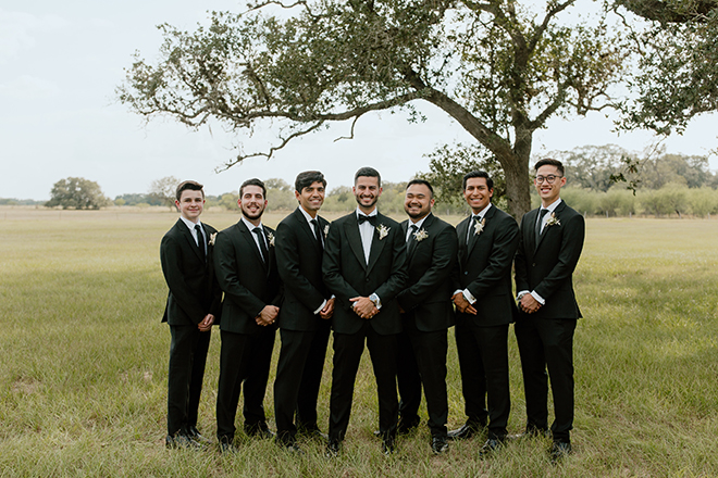 groom, groomsmen, black, suit, tux, bowtie, outdoor, photography