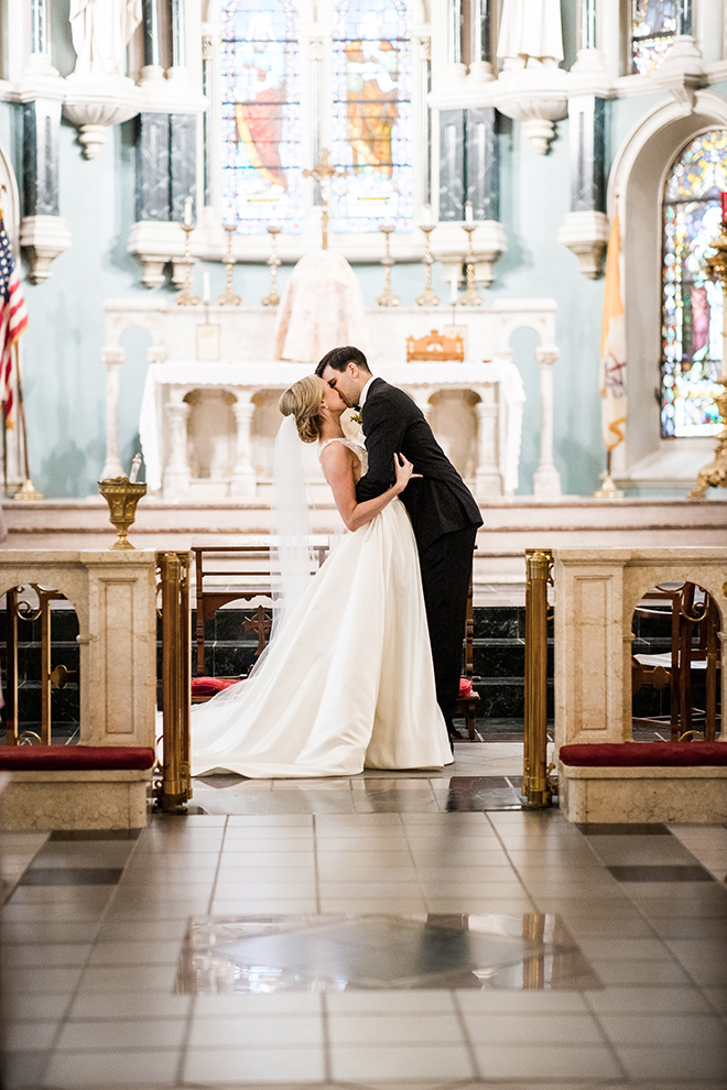 micro wedding, church ceremony, catholic, romantic, bridal bouquet, white, ivy, groom, bridal up-do, janelle alexis salon, groom's suit, bowtie, elegant