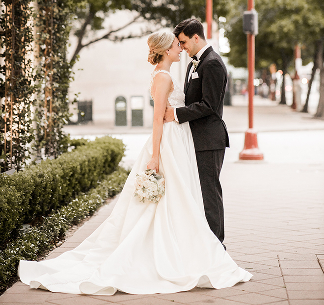 bridal bouquet, white, ivy, groom, bridal up-do, janelle alexis salon, groom's suit, bowtie, elegant