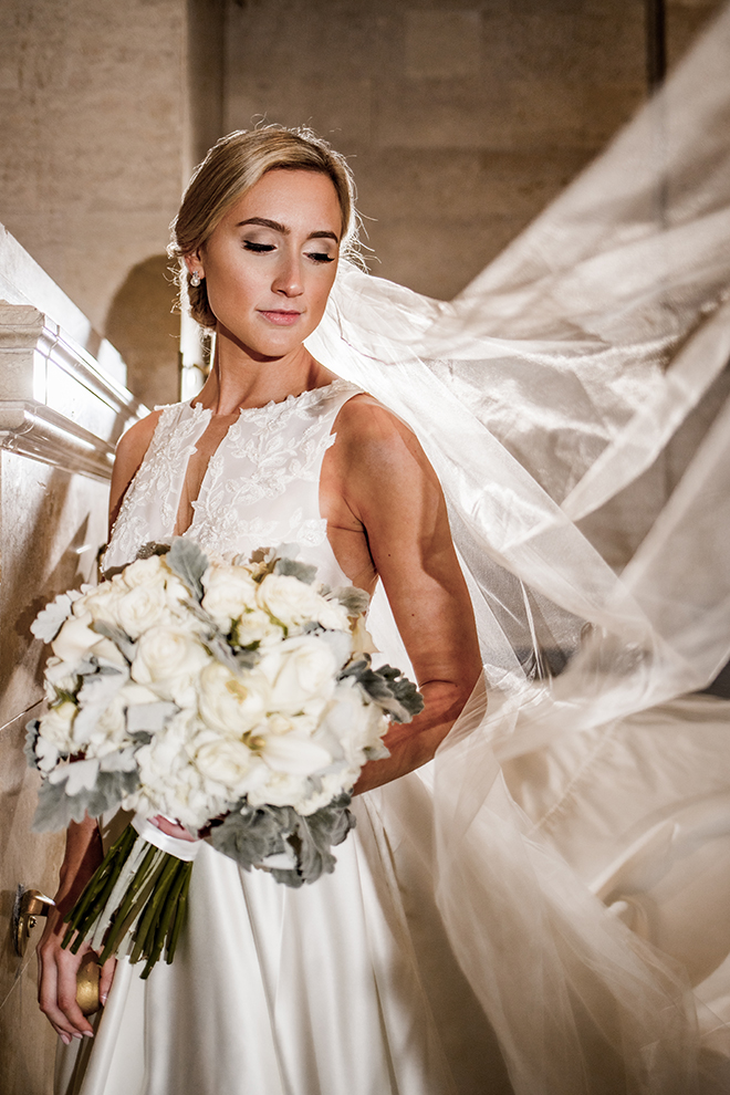 bridal bouquet, white, ivy, groom, bridal up-do, janelle alexis salon