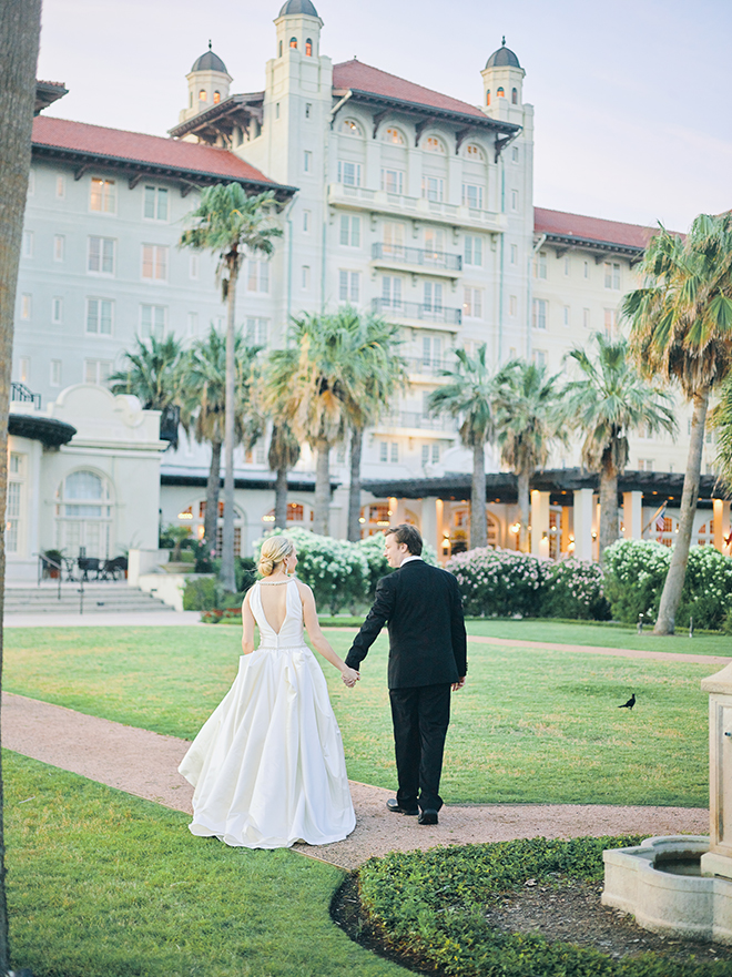 pink, peach, sage, creams, bride and groom portraits, hotel galvez & spa