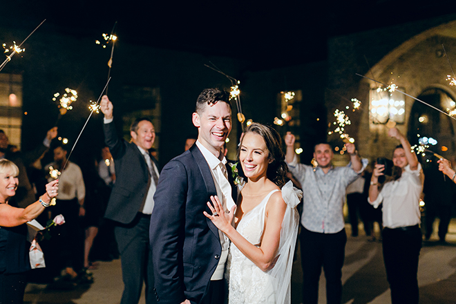 sparkler, send off, grand exit, bride, groom