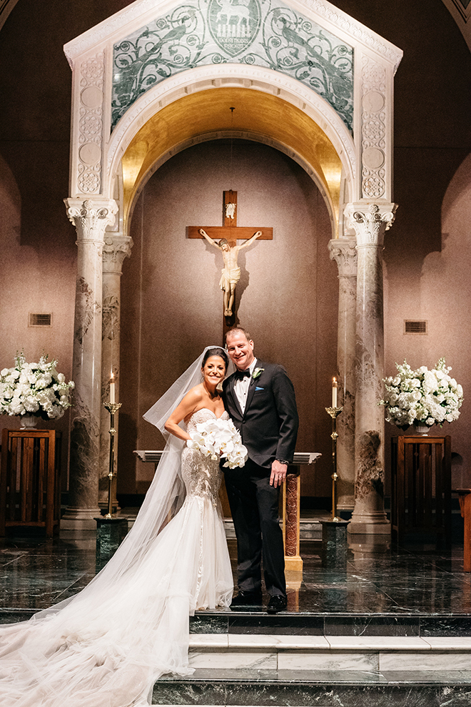 church ceremony, traditional, classic, ceremony decor, bride, groom