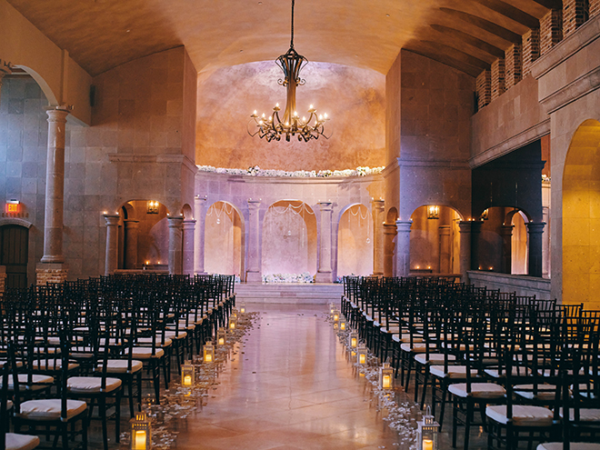 bride, groom, ceremony decor, bridal bouquet, on site chapel, bell tower on 34th, white flowers