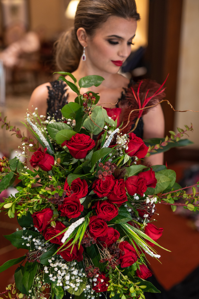 Red Rose Floral Arrangements, style shoot, dc stanley photography