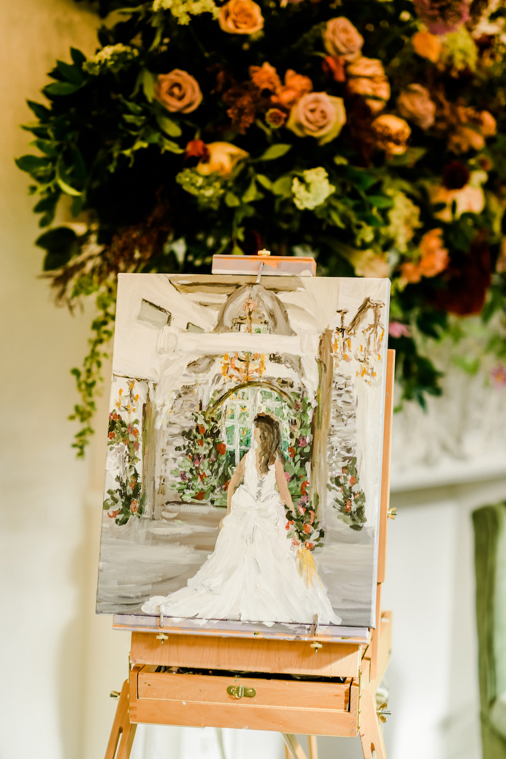 Wedding portrait painting services.