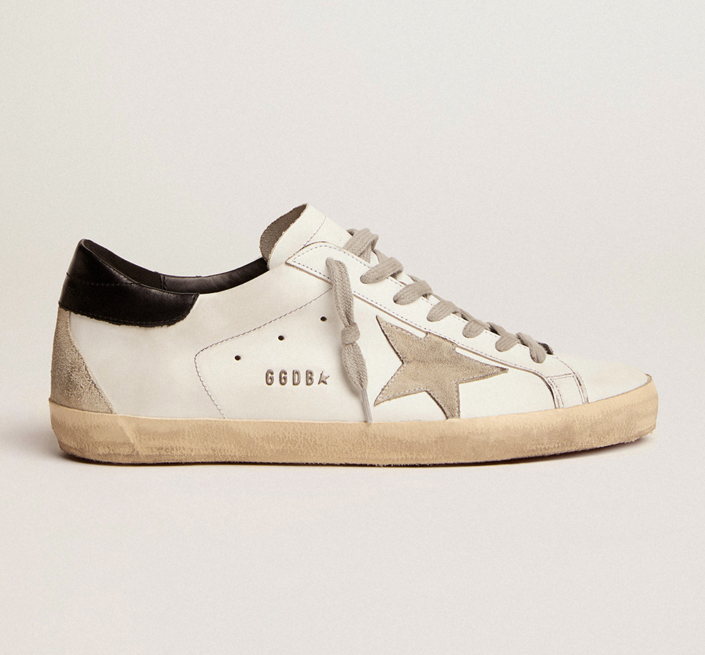 White golden goose sneakers for men.