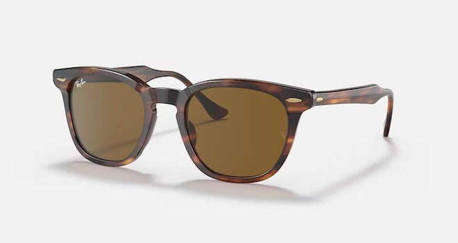  Ray-Ban "Hawkeye" Sunglasses in Striped Havana