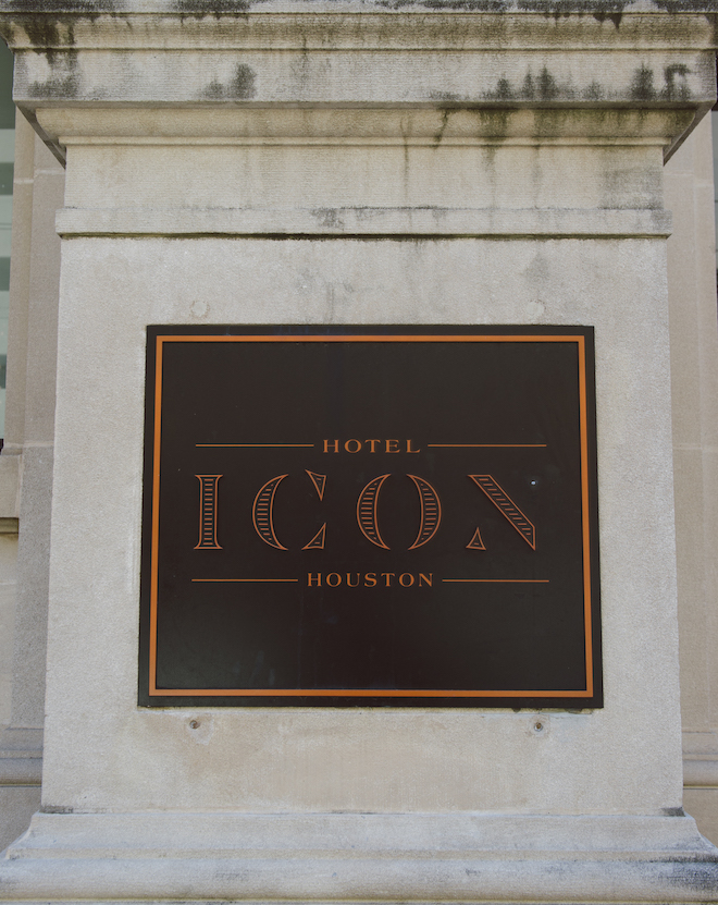 The exterior Hotel Icon sign.