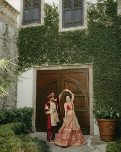 A Blush, White & Red Indian-Fusion Wedding at The Bell Tower on 34th