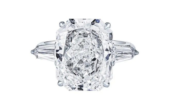 Radiant Cut Diamond Platinum Engagement Ring