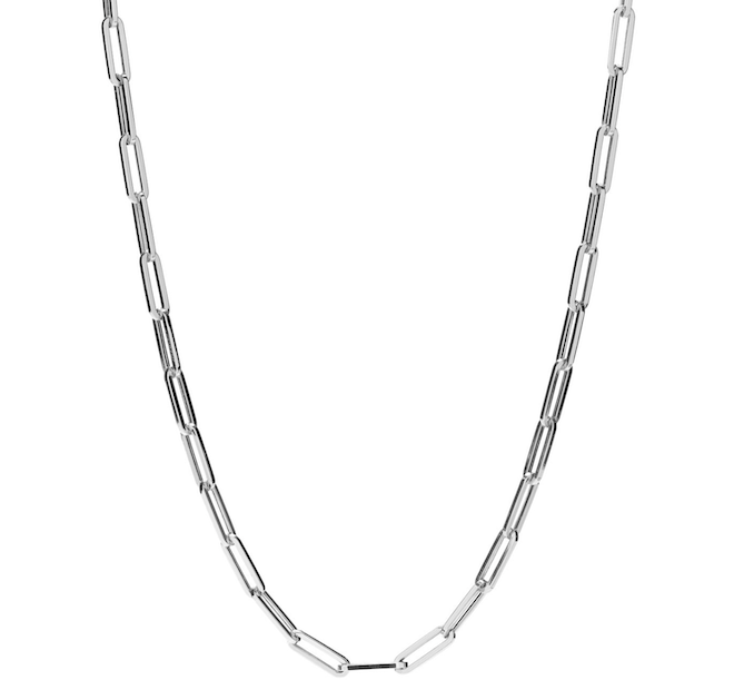 Silver paperclip Necklace available at Zadok Jewelers.