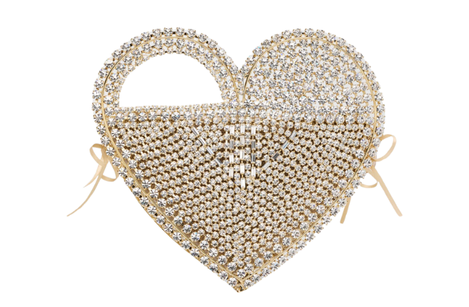 A gold heart purse.