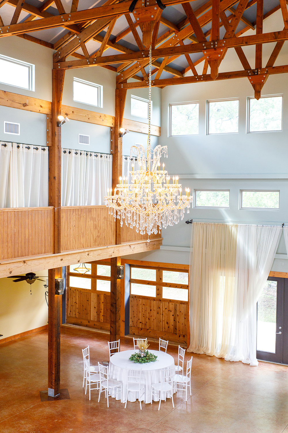 indoor rustic wedding reception decor 