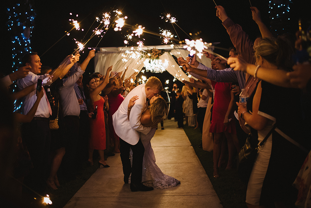 grand exit - sparkler send off
